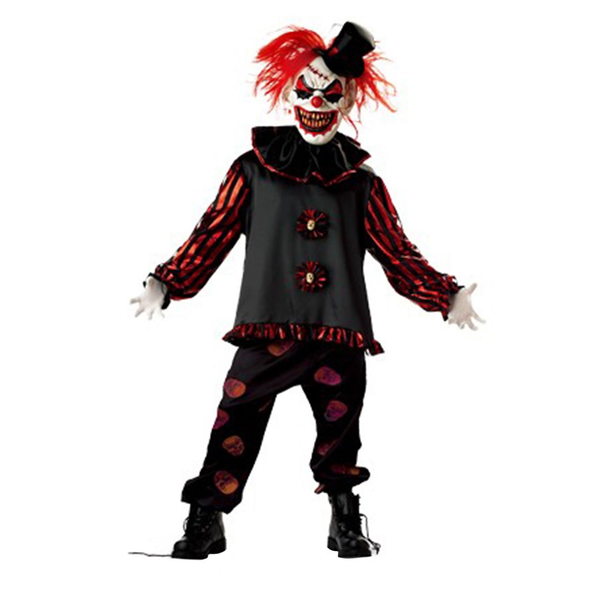 Kids Carver the Clown Costume BLACK AND RED