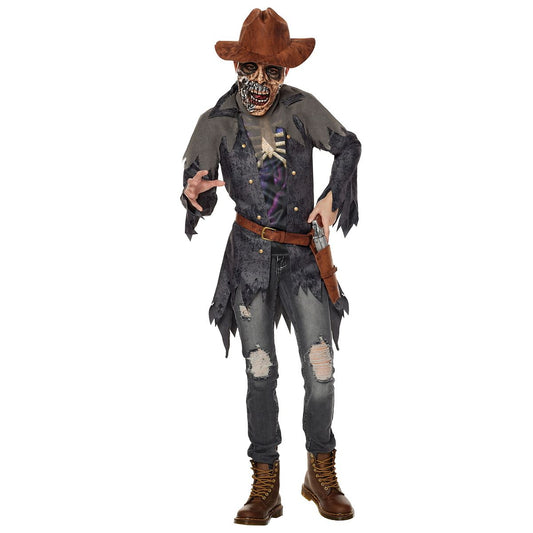 Kids Cowboy Corpse Costume BLACK