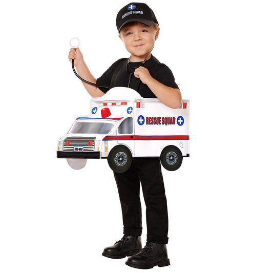 Toddler Ambulance Ride-Along Costume WHITE