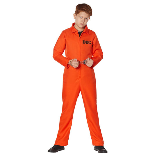 Kids Escaped Convict Costume ORANGE