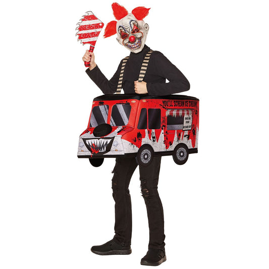 Kids Horror Ice Cream Truck Ride-Along Costume BLACK AND RED