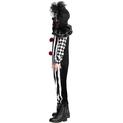 Kids Two-Headed Clown Costume BLACK AND WHITE