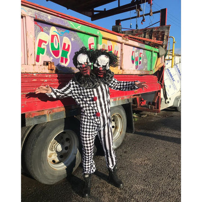 Kids Two-Headed Clown Costume BLACK AND WHITE