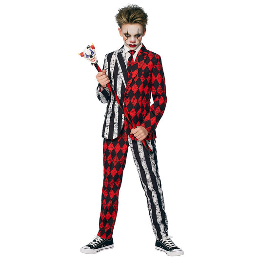 Kids Twisted Circus Suit BLACK AND RED