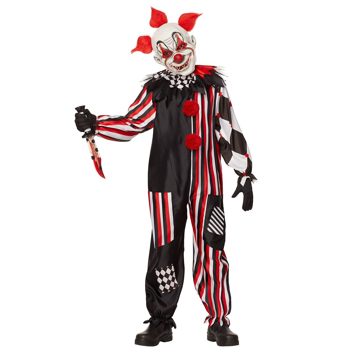 Kids Krazy Clown Costume BLACK