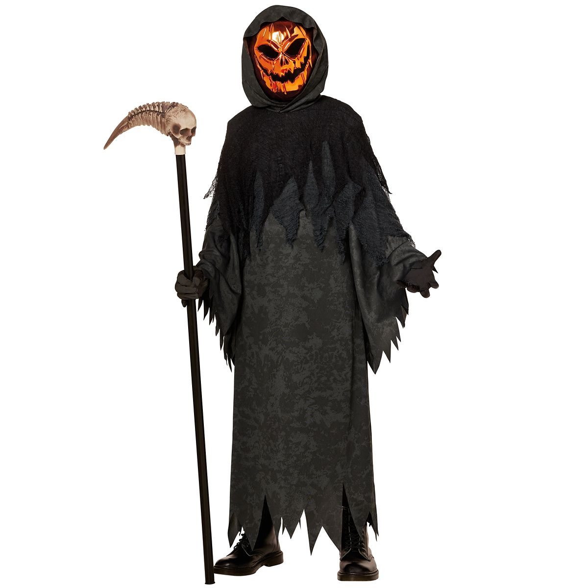 Kids Chrome Pumpkin Reaper Costume BLACK