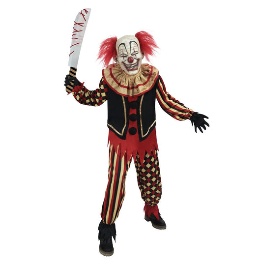 Kids Cursed Clown Costume BLACK AND RED