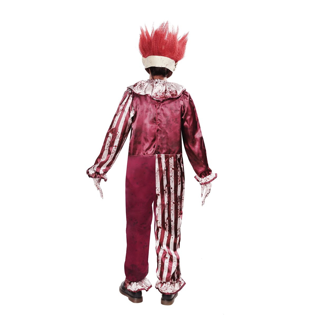 Kids Creepy Clown Costume RED