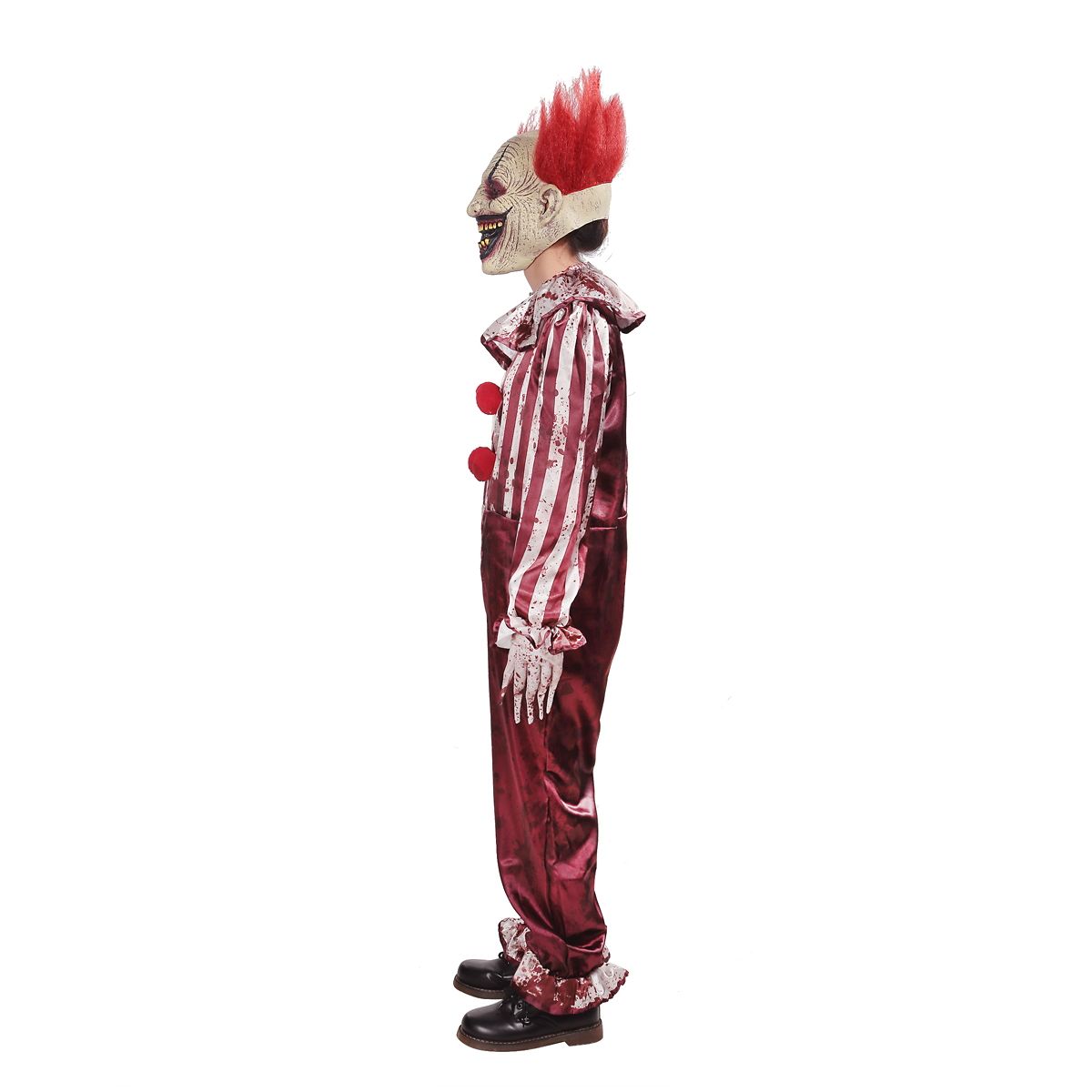 Kids Creepy Clown Costume RED