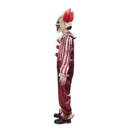 Kids Creepy Clown Costume RED