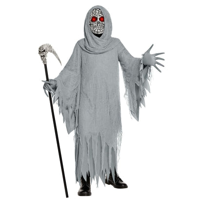Kids Light-Up Skull Reaper Costume GRAY