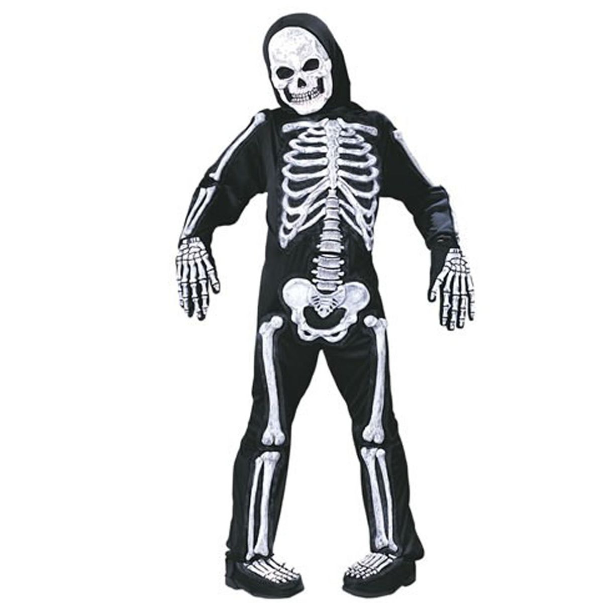 Kids Totally Skelebones One Piece Costume WHITE