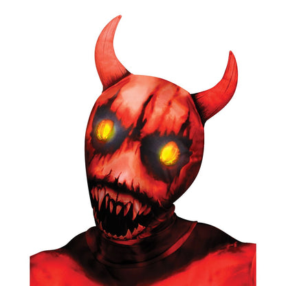 Kids Fiery Demon Skin Suit Costume RED