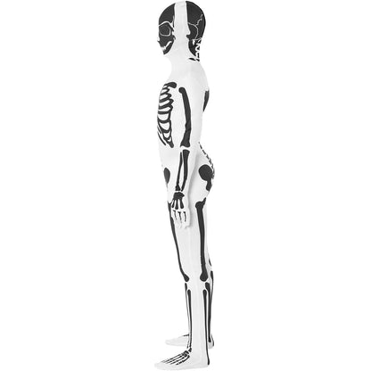 Black and White Skeleton Skin Suit Costume BLACK AND WHITE