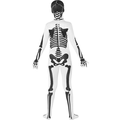 Black and White Skeleton Skin Suit Costume BLACK AND WHITE