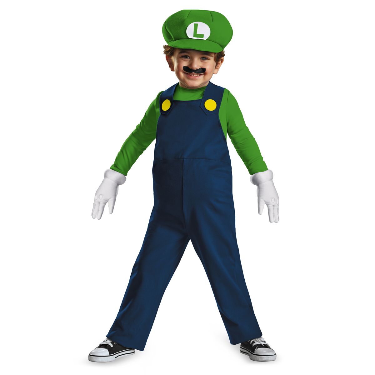 Toddler Luigi One Piece Costume - Super Mario Bros BLUE