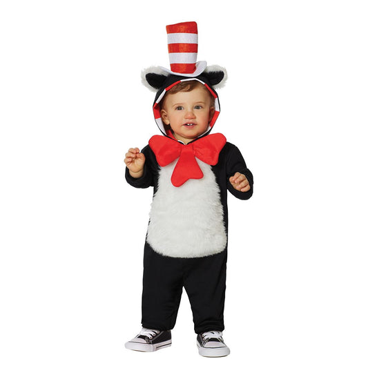 Baby Hooded Cat in the Hat One Piece Costume - Dr. Seuss RED/WHITE/BLACK