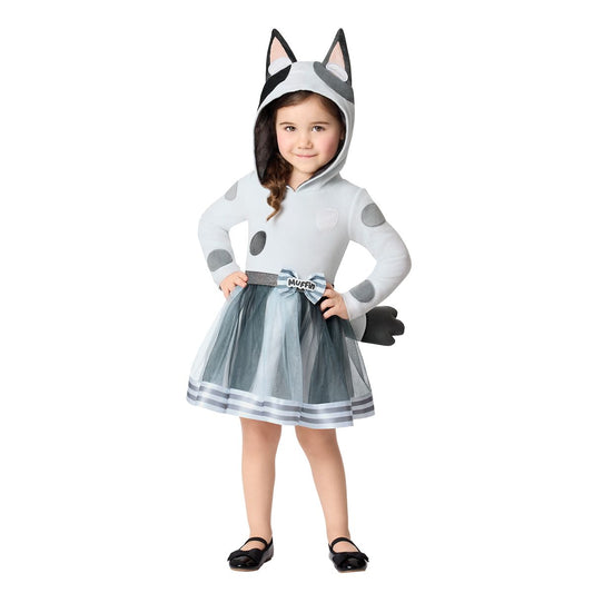 Toddler Muffin Hooded Dress Costume -  Bluey GRAY