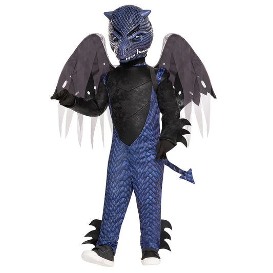 Toddler Dragon Jumpsuit Costume BLUE