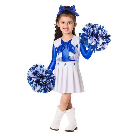Toddler Dallas Cowboys Cheerleader Costume BLUE / WHITE