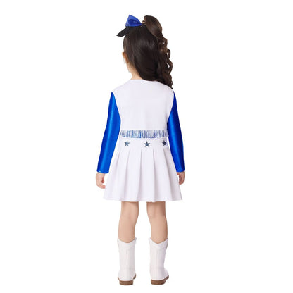 Toddler Dallas Cowboys Cheerleader Costume BLUE / WHITE