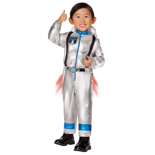 Toddler Astronaut Jumpsuit Costume SILVER
