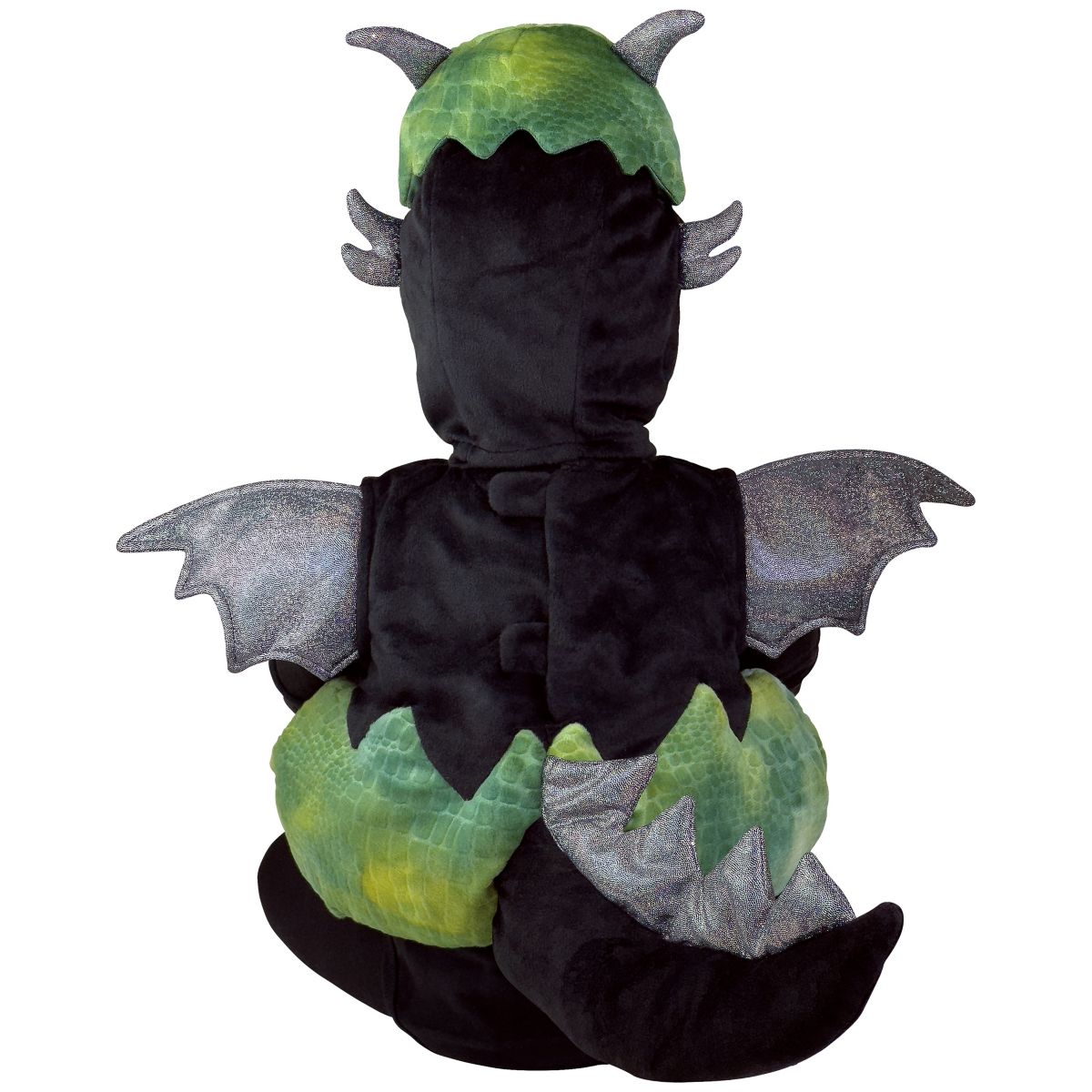 Baby Dragon Shell Belly Costume BLACK AND GREEN