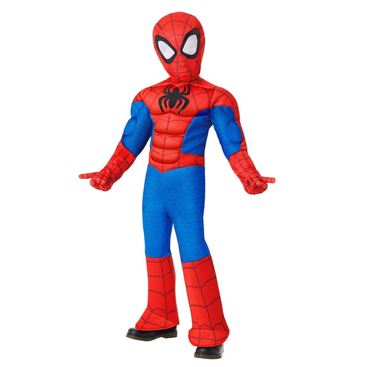 Toddler Spider-Man Muscle Suit Costume - Spidey and His Amazing Friends RED / BLUE