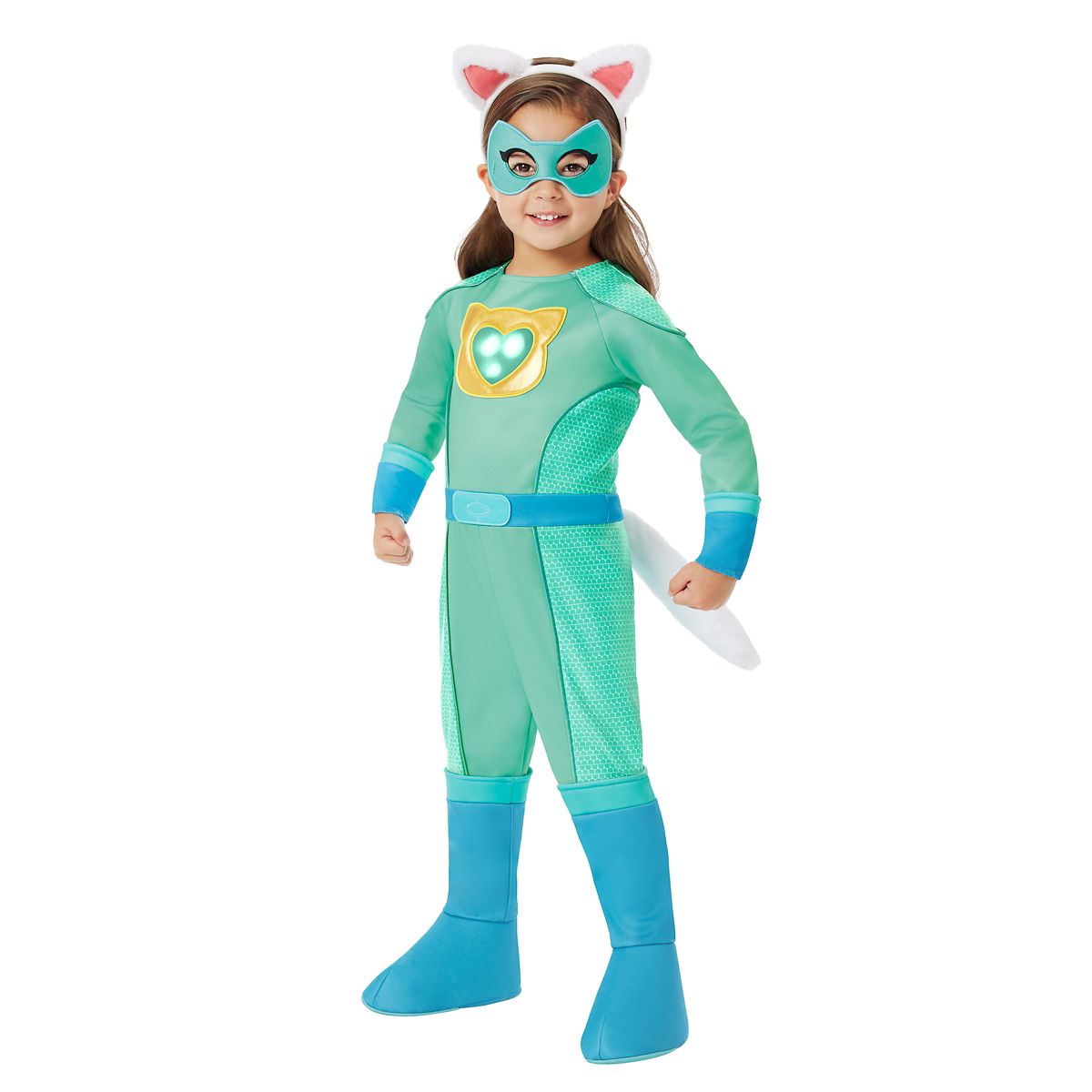 Toddler Light-Up Bitsy Jumpsuit Costume - SuperKitties TEAL