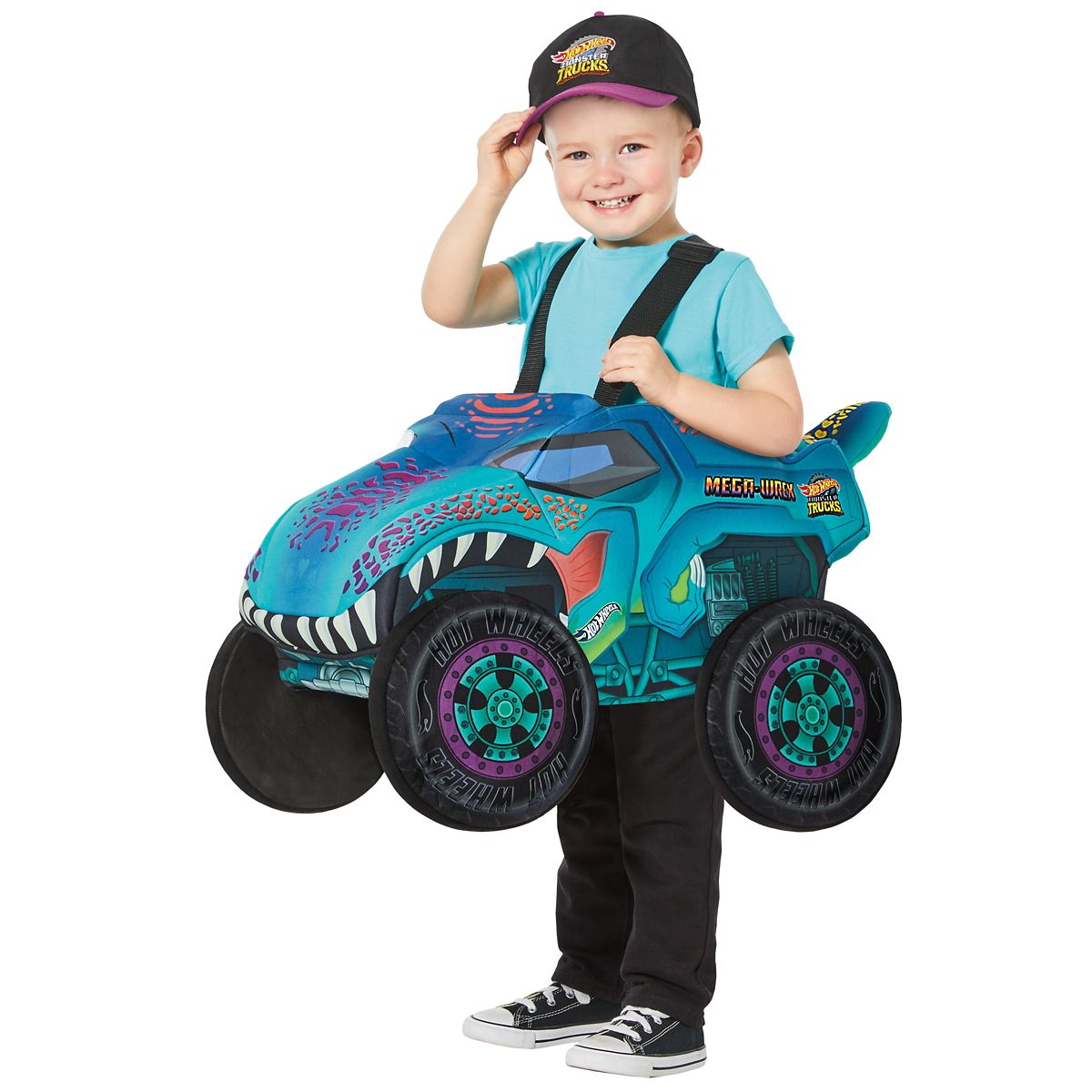 Toddler Mega Wrex Ride-Along Costume - Hot Wheels GREEN