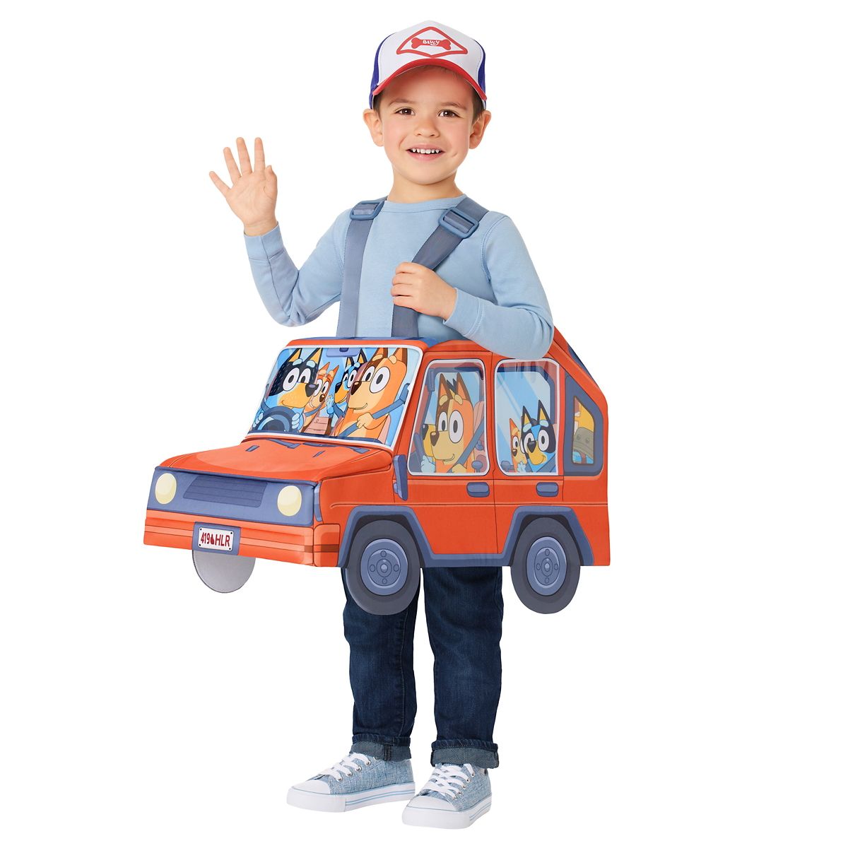 Toddler Bluey Car Ride-Along Costume RED