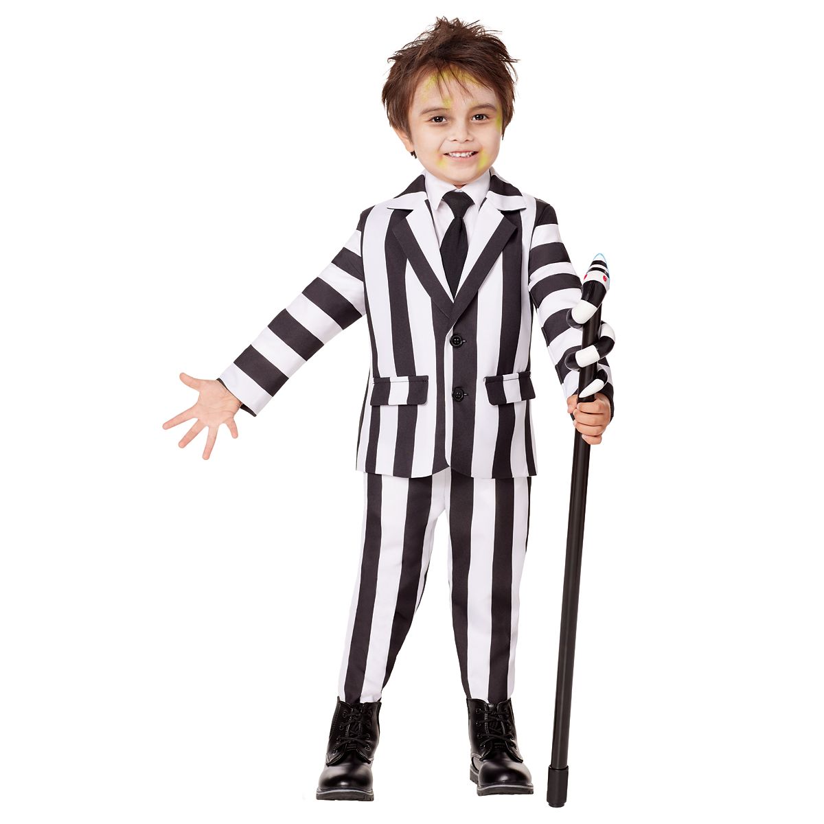Toddler Beetlejuice Striped Suit BLACK AND WHITE