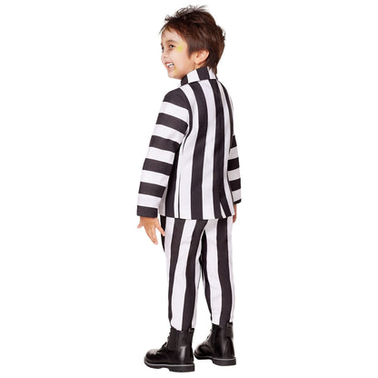 Toddler Beetlejuice Striped Suit BLACK AND WHITE