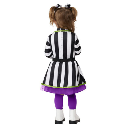 Toddler Beetlejuice Dress Costume BLACK AND WHITE