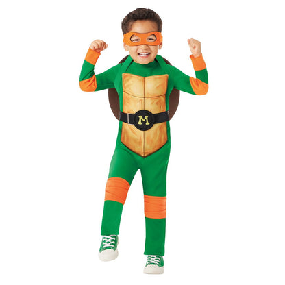 Toddler Michelangelo Jumpsuit Costume - TMNT Mutant Mayhem GREEN