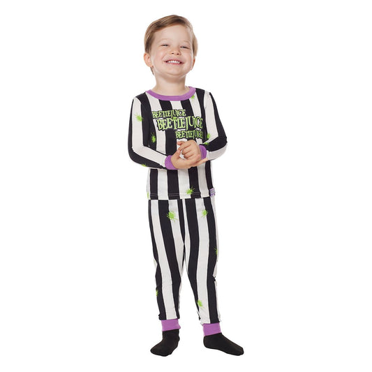 Toddler Beetlejuice Pajama Set BLACK AND WHITE