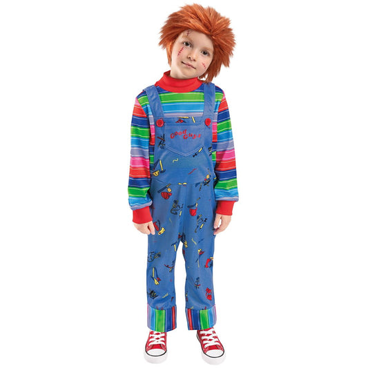 Toddler Chucky Jumpsuit Costume RED / BLUE