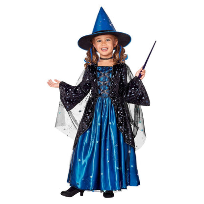 Toddler Starlight Witch Costume BLACK AND  BLUE