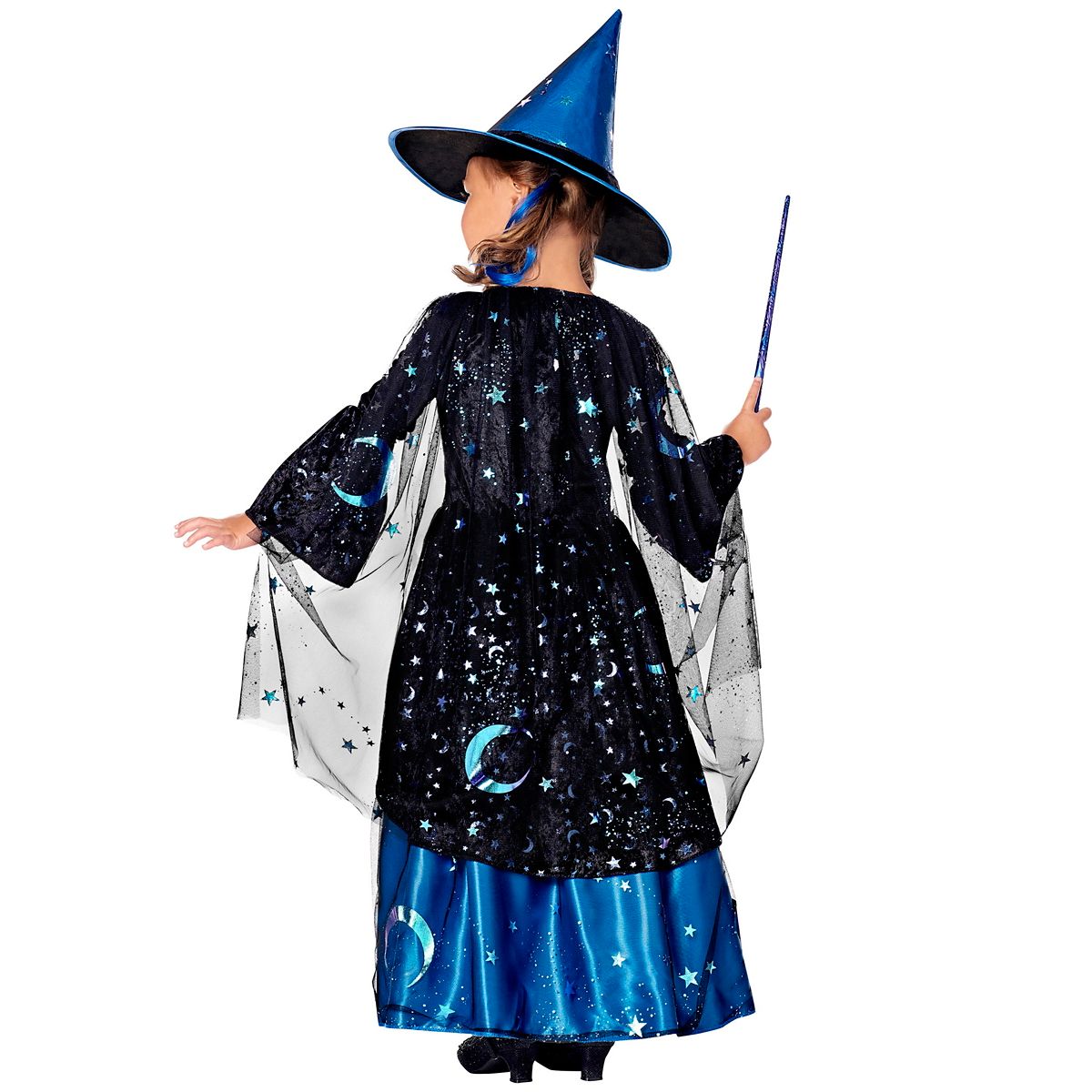 Toddler Starlight Witch Costume BLACK AND  BLUE