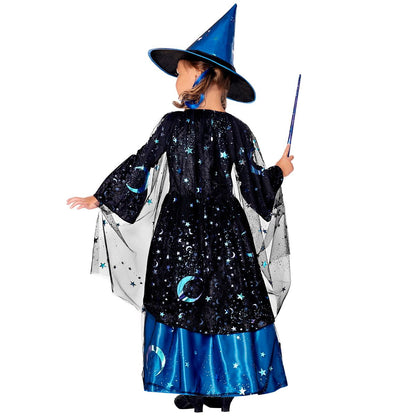 Toddler Starlight Witch Costume BLACK AND  BLUE