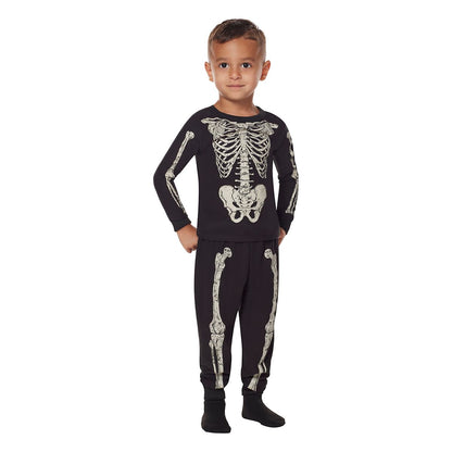 Toddler Skeleton Pajama Set BLACK