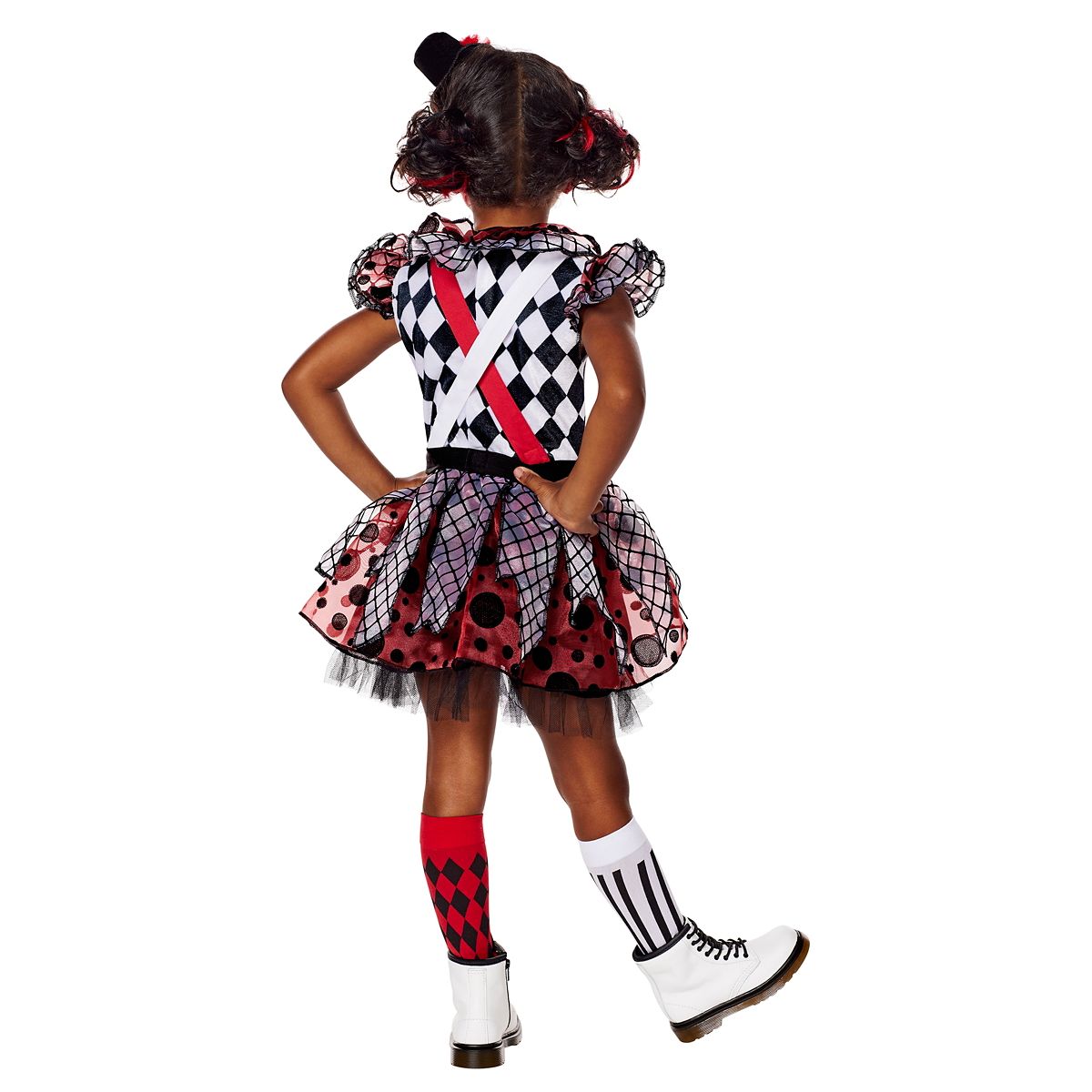 Toddler Twisted Clown Costume RED/WHITE/BLACK