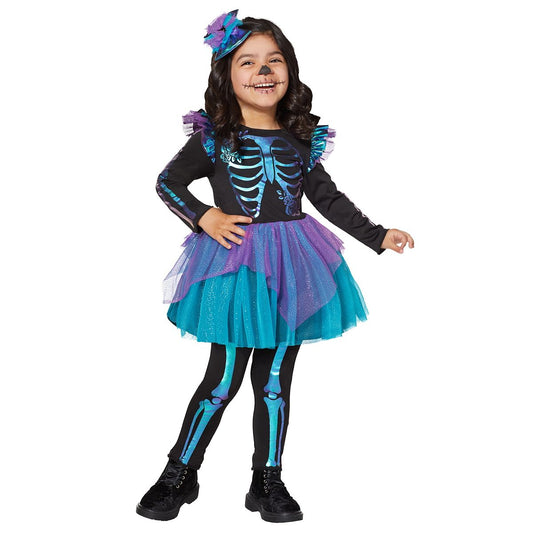Toddler Oil Slick Skeleton Costume BLACK / MULTI