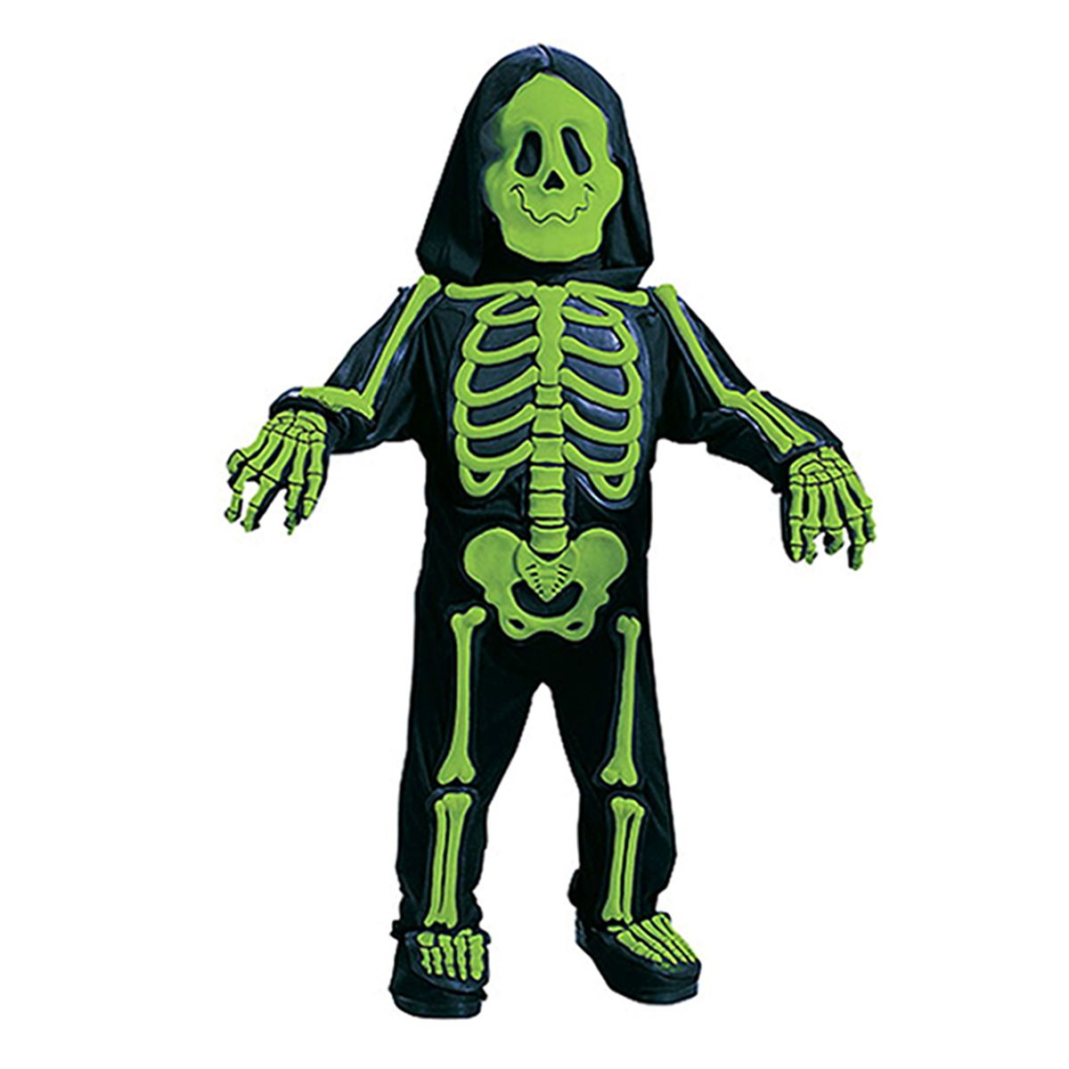 Toddler Totally Skelebones One Piece Costume WHITE