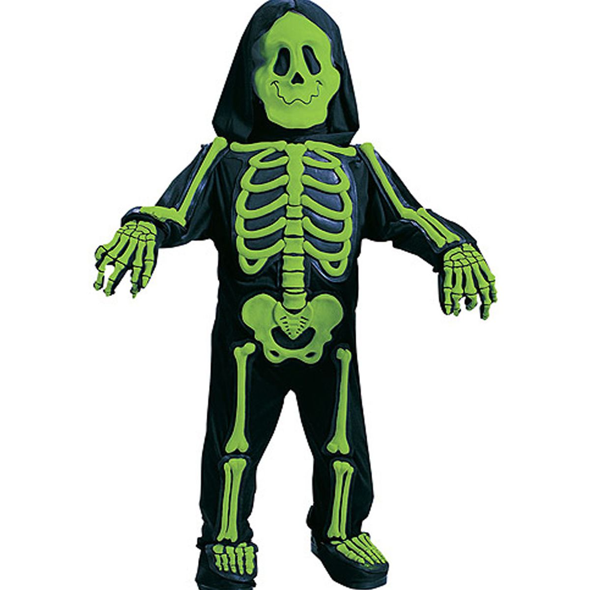 Toddler Totally Skelebones One Piece Costume WHITE