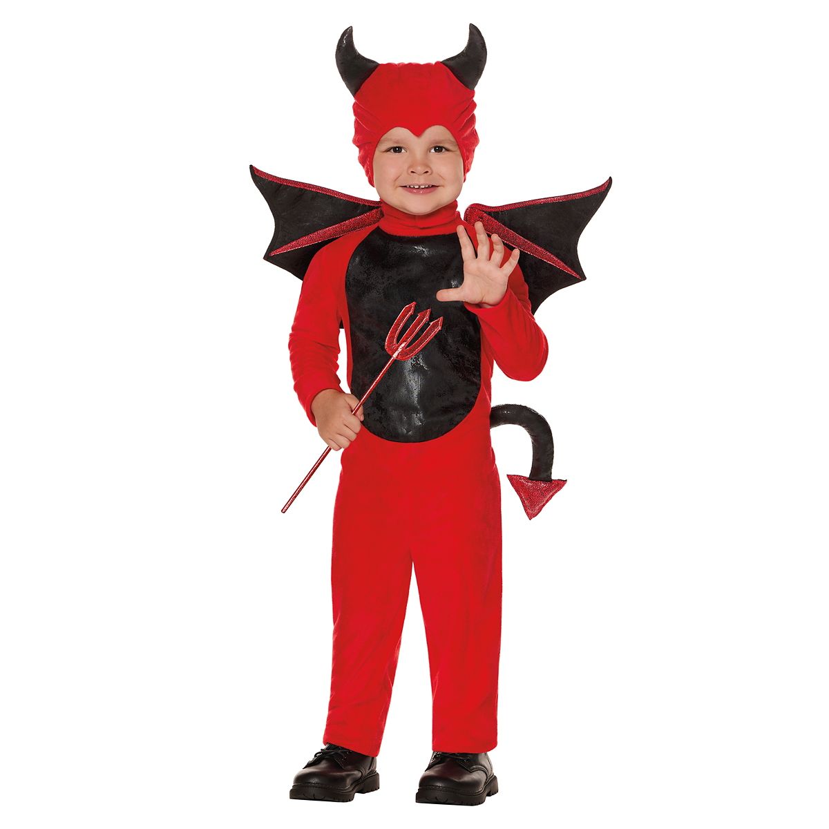 Toddler Devil Jumpsuit Costume RED
