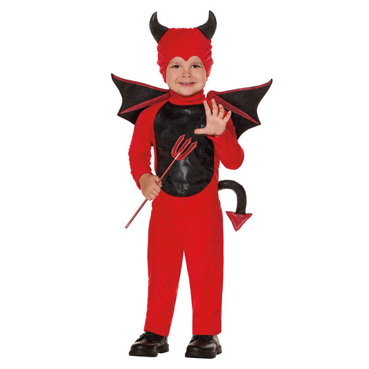 Toddler Devil Jumpsuit Costume RED