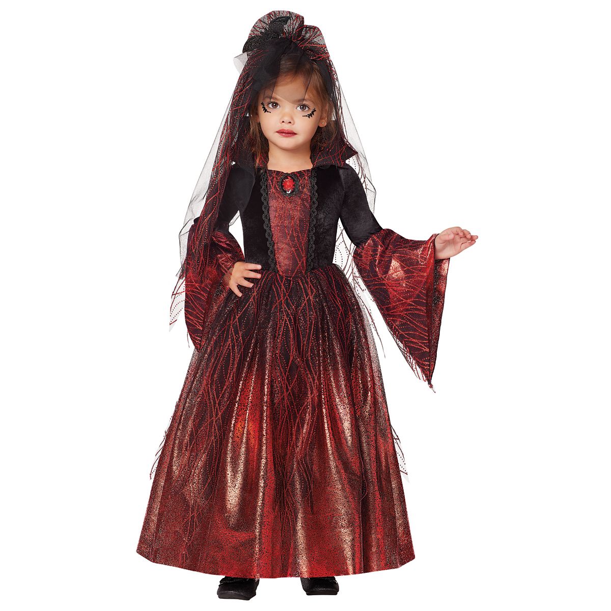 Toddler Scarlet Vampire Costume BLACK AND RED