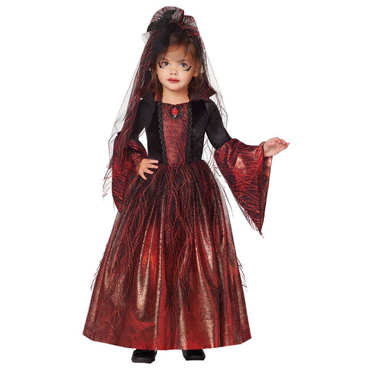 Toddler Scarlet Vampire Costume BLACK AND RED