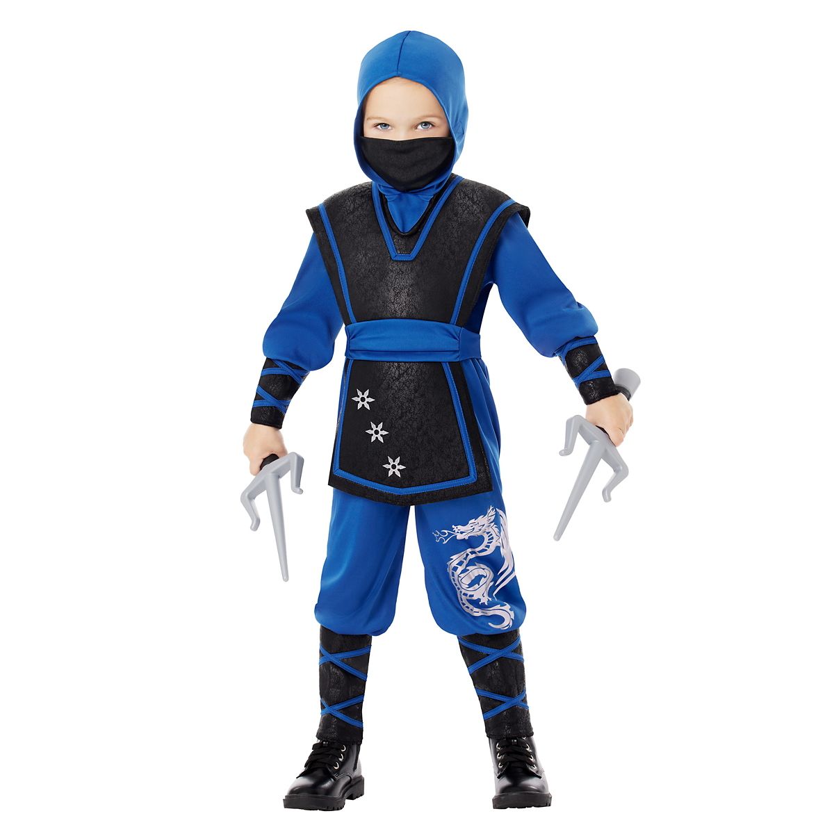 Toddler Ultimate Ninja Costume BLACK AND  BLUE